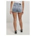 Dámské šortky // Urban classics Ladies 5 Pocket Shorts light skyblue acid washed