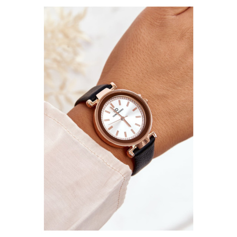 Klasické dámské kožené hodinky Giorgio&Dario černé Kesi