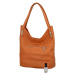 Trendy dámská kožená kabelka přes rameno Delami Fidellin, oranžová