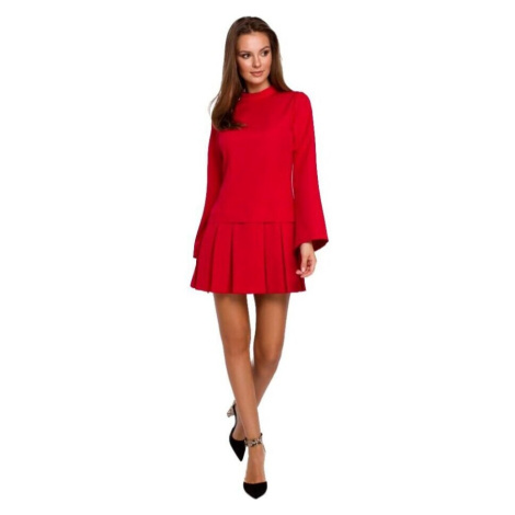 Makover Dámské mini šaty Sebiloena K021 červená Červená