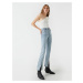 Koton Džínové kalhoty s vysokým pasem s rozšířenými nohavicemi - Victoria Slim Jean