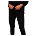 B240 Úzké pletené kalhoty s ozdobnými zipy - černé