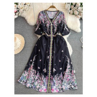 Originální květované šaty Linda LD2254