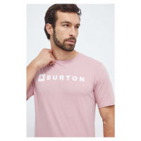 Bavlněné tričko Burton růžová barva, s potiskem