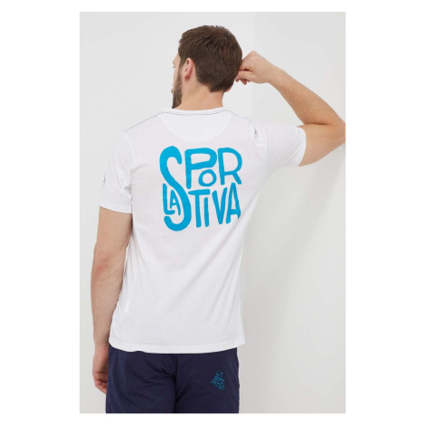 Tričko LA Sportiva Back Logo bílá barva, s potiskem, F04000000