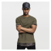 Urban Classics Long Shaped Camo Inset Tee olive/dark camo