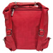 Střední červený kabelko-batoh 2v1 s praktickou kapsou Ginette