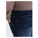 Tmavě modré pánské džíny Ombre Clothing