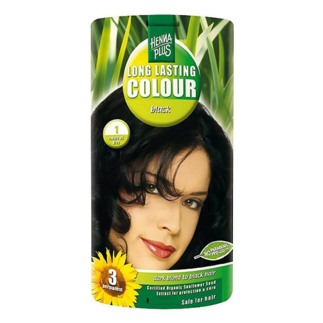 HENNA PLUS Přírodní barva na vlasy 1 Černá 100 ml HennaPlus