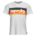 Superdry CALI STRIPED LOGO T SHIRT Bílá