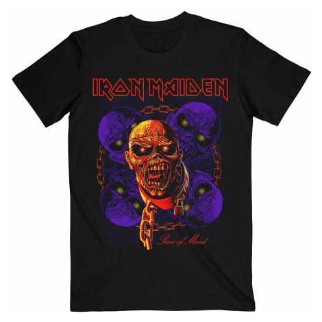Iron Maiden tričko, Piece of Mind Multi Head Eddie Black, pánské RockOff