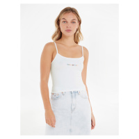 Bílé dámské tílko Tommy Jeans TJW BBY Color Linear Strap Top