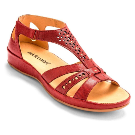 Kožené sandály na suchý zip, extra široké Blancheporte