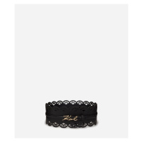 Opasek karl lagerfeld k/signature fan sp wide belt black