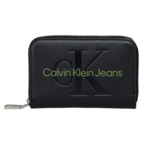 Calvin Klein ACCORDION ZIP AROUND Dámská peněženka, černá, velikost