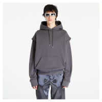 HELIOT EMIL Outline Logo Hoodie Dark Grey