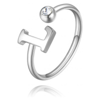 S`Agapõ Stylový ocelový prsten L s krystalem Click SCK183