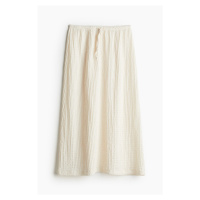 H & M - Žerzejová sukně s texturou - bílá