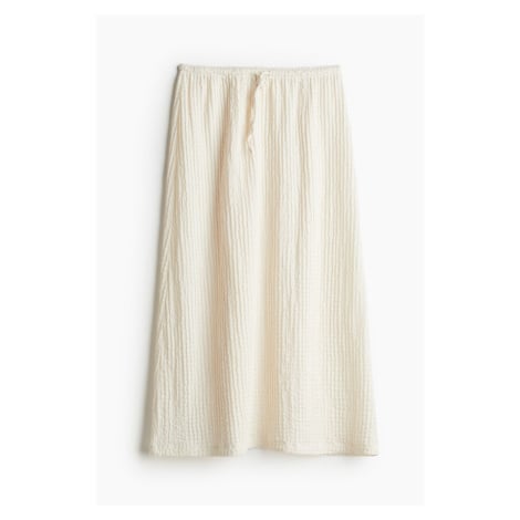 H & M - Žerzejová sukně s texturou - bílá H&M