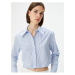 Koton Crop Poplin Shirt Long Sleeve Buttoned