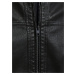Černá koženková bunda Jack & Jones Warner
