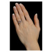 Stříbrný prsten srdce s pravým přírodním Granátem