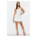 Trendyol Flounce Ecru Mini Skirt Woven Woven Dress