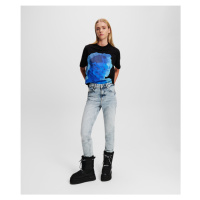 Džíny karl lagerfeld jeans klj hr tapered denim visual acid mid blue