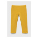 Legíny United Colors of Benetton žlutá barva, hladké