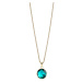 Bering Slušivý pozlacený náhrdelník s tyrkysovým krystalem Artic Symphony 436-256-450