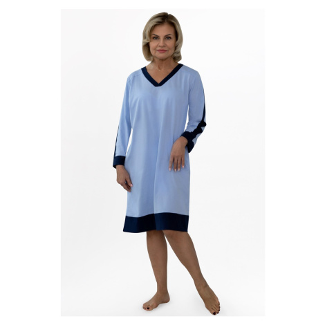 Noční košile Martel Olivie - bavlna Světle modrá