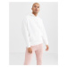 ASOS DESIGN organic oversized hoodie in white