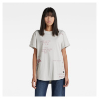 G-STAR T-shirt - Lash fem loose text ao r t wmn grey