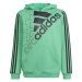 adidas LOGO HOODIE Dětská mikina, zelená, velikost