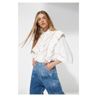 Trendyol Ecru Accessory Shirt