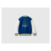 Benetton, Bomber Jacket In Wool Blend With Back Embroidery