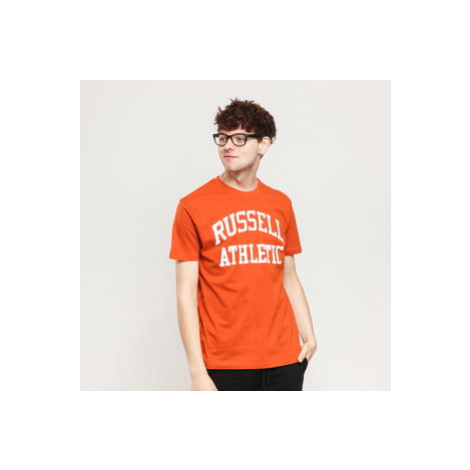 RUSSELL ATHLETIC Arch Logo T-Shirt tmavě oranžové