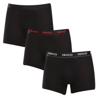 3PACK pánské boxerky HUGO černé (50517886 991)