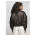 Dámská bomber bunda // Urban classics Ladies Short Oversized Satin Bomber Jacket black