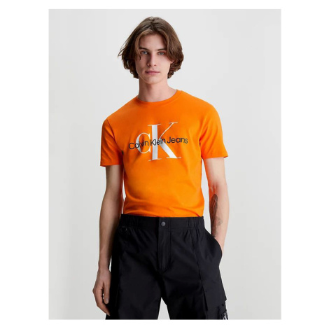 Oranžové pánské tričko Calvin Klein Jeans