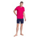 Esotiq & Henderson Pánské pyžamo 38872 Leaf pink ruznobarevne