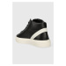 Kožené sneakers boty Calvin Klein HIGH TOP LACE UP ARCHIVE STRIPE černá barva, HM0HM01291