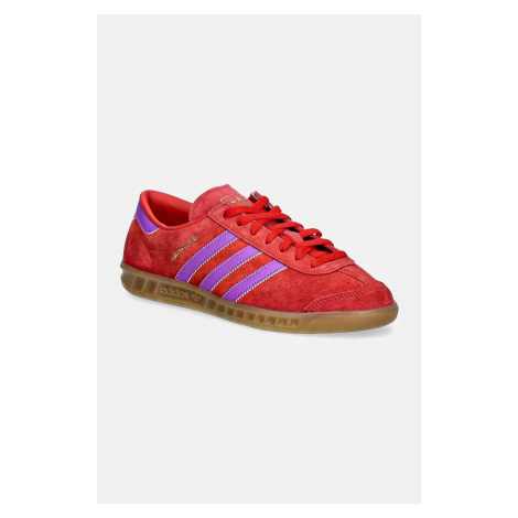 Semišové tenisky adidas Originals Hamburg W červená barva, IH5461