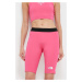 Sportovní šortky The North Face Mountain Athletics dámské, růžová barva, hladké, medium waist