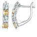 GRACE Silver Jewellery Stříbrné náušnice se zirkony Sandra - stříbro 925/1000 E-BSE793/118 Zlatá