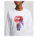 Mikina karl lagerfeld 3d ikonik karl sweatshirt bílá