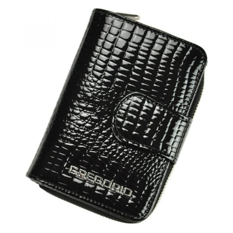 Dámská elegantní kožená malá peněženka Azura, černá GREGORIO