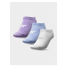 4F HJL22-JSOD003 WHITE MELANGE+LIGHT BLUE+LIGHT VIOLET Ponožky EU HJL22-JSOD003 WHITEBLUEVIOLET