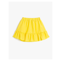 Koton Layered Skirt with Frills, Elastic Waist