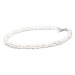 Gaura Pearls Perlový náhrdelník Ramóna - barokní bílá sladkovodní perla BRW211-M Bílá/čirá 50 cm